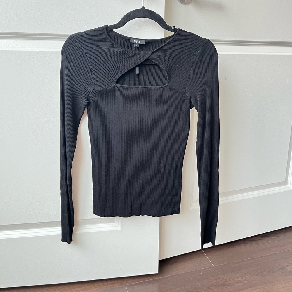 BNWT Rails Erin’s Rib Top in Black - Picture 5 of 6